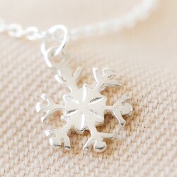 Sterling Silver Snowflake Charm Necklace