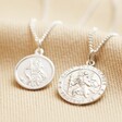 Lisa Angel Ladies' Sterling Silver St Christopher Pendant Necklace