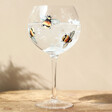 Floral Bumblebee Gin Glass with Liquid