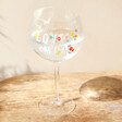 Lovely Mum Floral Gin Glass with Liquid