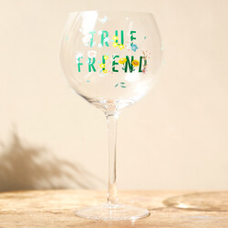 True Friend Floral Gin Glass