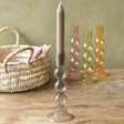 Linen Grey Candlestick in Candle Holder