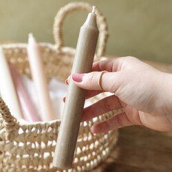 Linen Grey Candlestick