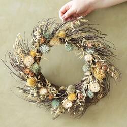 Spring Twig Dried Flower Wreath