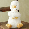 Jellycat Huddles Duck Soft Toy on Wooden Chair