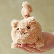 Model holding Jellycat Kitten Caboodle Soft Toy in Ginger