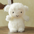 Jellycat Little Lamb Soft Toy on wooden chair