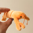 Model Holding Jellycat Sensational Seafood Langoustine Soft Toy