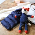 Mini Sleeping Bag and Jellycat Snuggler Fox Soft Toy