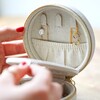 Underneath the Mirror in the Round Natural Cotton Jewellery Case
