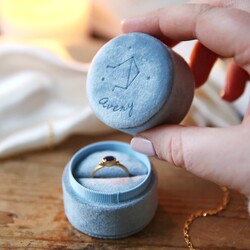 Personalised Constellation Velvet Jewellery Box
