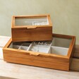 Large and Small Personalised Glass Top Wooden Jewellery Boxes