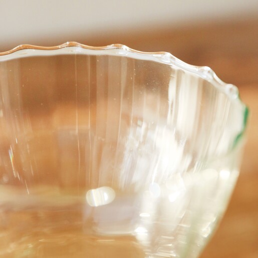 Top of Fluted Glass Vase