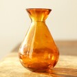 Recycled Amber Glass Bud Vase Standing on Table