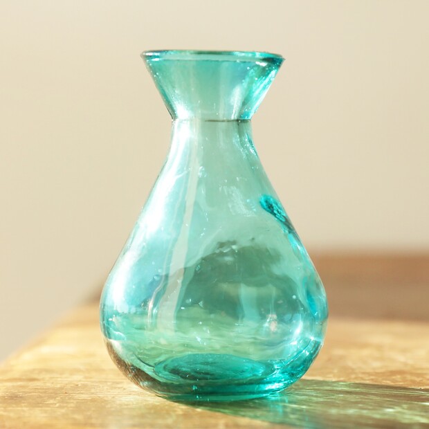 Recycled Blue Glass Bud Vase Home Accessories Lisa Angel