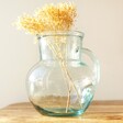 Recycled Glass Bowl Jug filled with flowers