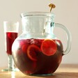 Recycled Glass Bowl Jug filled with sangria