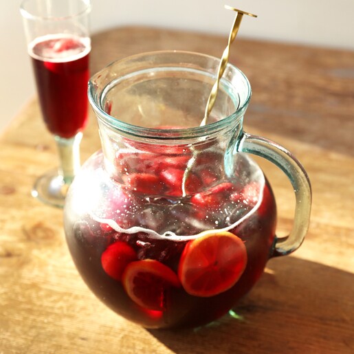 Prosecco Glass and Recycled Glass Bowl Jug