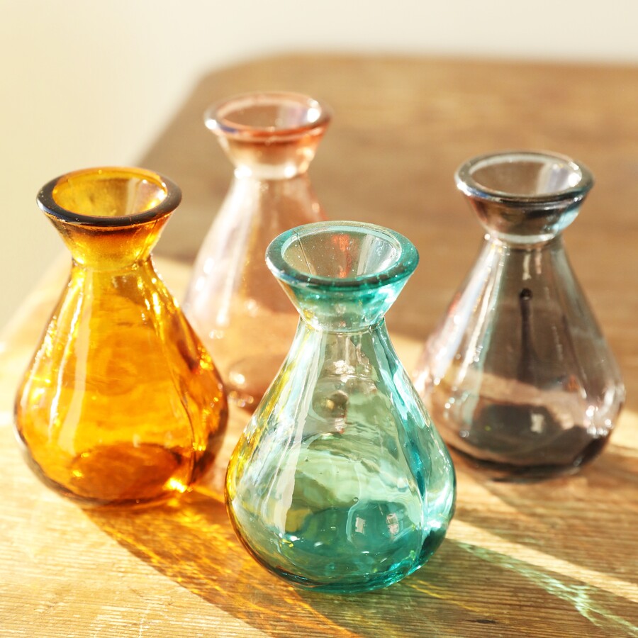 Recycled Blue Glass Bud Vase Home Accessories Lisa Angel