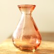Recycled Pink Glass Bud Vase Standing on Table