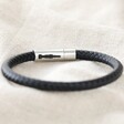 Men's Personalised Soundwave Vegan Leather Bracelet