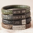 Men's Personalised Valentine's Woven Leather Bracelet