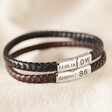 Personalised Men's Woven Valentine's Bracelet with Magnetic Clasp