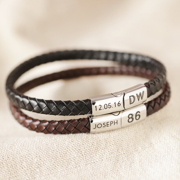 Personalised Men's Woven Bracelet Lisa Angel