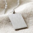 Close-up of Men's Brushed Stainless Steel Tag Necklace
