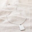 Full Shot of Men's Brushed Stainless Steel Tag Necklace