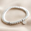 Lisa Angel Delicate Beaded Hearts Bracelet in Silver