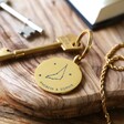 Gold Personalised Constellation Stainless Steel Disc Keyring