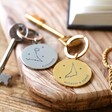 Personalised Constellation Stainless Steel Disc Keyring