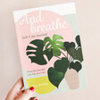 Model Holding And Breathe: Self Care Journal