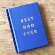 Best Dad Ever Book Front Cover on Wood Background