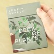 Model Holding Leaf Supply Deck of Plants Cards