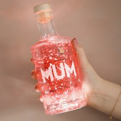 Personalised 500ml Mother's Day Light Up Glitter Globe Spirit