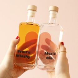 Personalised Pair of 20cl Heart Couples' Spirits
