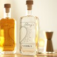 Personalised Pair of 20cl Heart Outline Couples' Spirits with Vodka