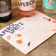 Recipe Card in Aperol Spritz Cocktail Kit