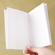 Plain pages of the notebook from the Good Taste Gift Hamper