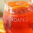 Close Up of Personalised Name Aperol Spritz Cocktail Glass