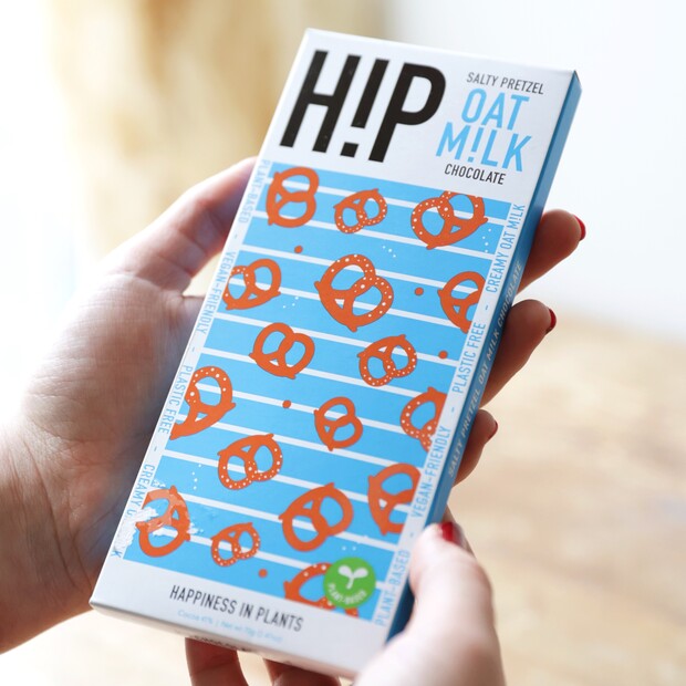 H!P Chocolate: Salty Pretzel Oat M!lk Chocolate Bar H!P Chocolate: Salty Pretzel Oat M!lk Chocolate Bar