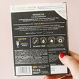 Back of Packaging of Love Cocoa Prosecco 41% Milk Chocolate Bar