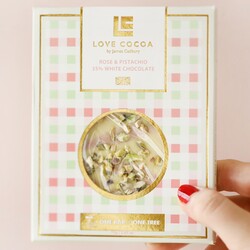Love Cocoa Rose and Pistachio White Chocolate Bar