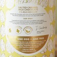Back of Packaging for Love Cocoa Salted Caramel Milk Chocolate Easter Egg