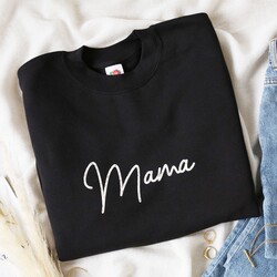 Mama Leopard Print Wording Sweatshirt