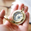 Model Holding Solid Brass Compass