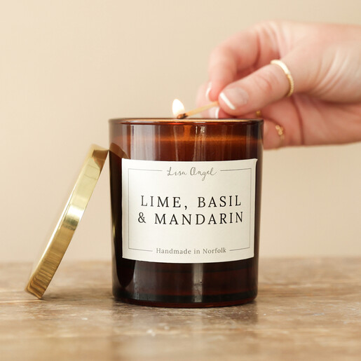 Model Lighting Lime, Basil & Mandarin Scented Soy Candle