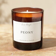 Lisa Angel Peony Scented Soy Candle on Wooden Surface